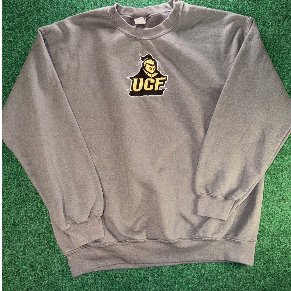 Gildan Heavy Blend UCF Knights Crewneck Sweatshirt Mens Large Gray Pullover